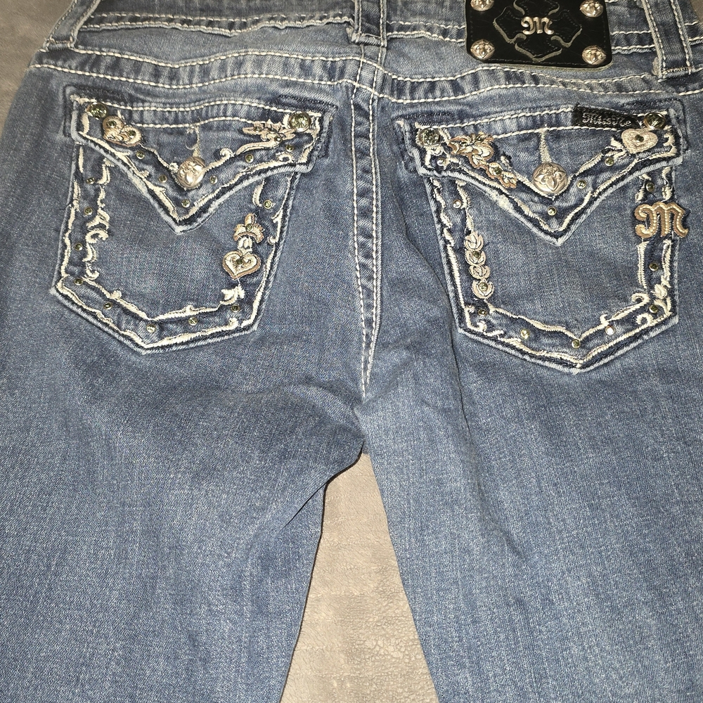 Miss Me Embellished Blue Boot Cut Jeans